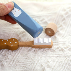 Wooden Play Kitchen Toy Dentist Set Learn Brush Teeth Nurse Role Play