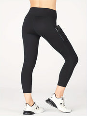 High Rise Tummy Control Running Leggings With Pockets