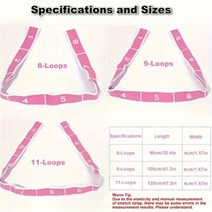 Digital Segmented Yoga Resistance Bands Elastic Fitness Stretching Band