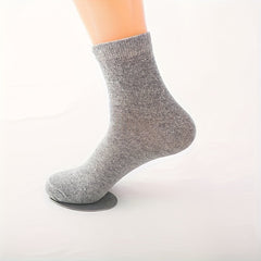 3 Pairs Grey Solid Men's Quarter Socks