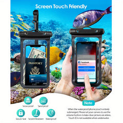 Waterproof Phone Pouch Clear Bag For Beach Camping Swimming