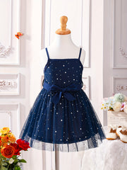 Girls' Sparkle Stars Mesh Cami Dress