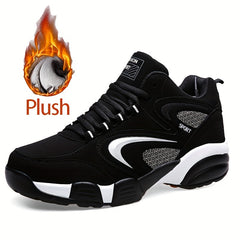 Warm Plush Lined Hiking Boots for Men - Non Slip Durable Lace Up Shoes