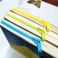 Creative Zipper Bookmark Reading Memo Notepad Marking Student