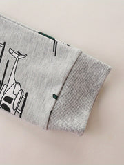 Kid's Helicopter Print Drawstring Sweatpants