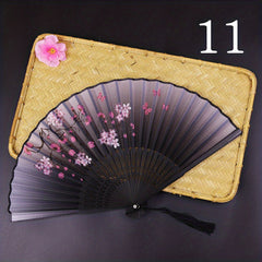 Ancient Style Folding Fan Chinese Dance Bamboo Cloth Fan
