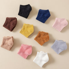 10 Pairs Winter Warm Fluffy Slipper Socks Soft Fuzzy Non Slip Plush Sock