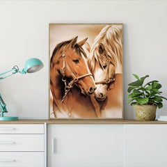 Animal Horse Diamond Painting Kit Full Round Drill Home Decor 20x29