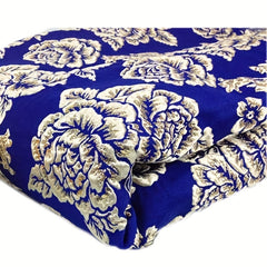 Thick Jacquard Brocade Rose Fabric Dress Metallic Golden Yarns Width 55in