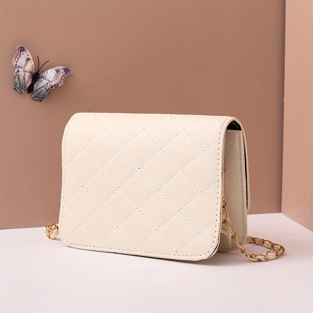 Girls Butterfly Chain Crossbody Bag Argyle Shoulder Coin Purse