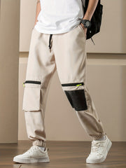 Men's Drawstring Cargo Pants Loose Casual Outdoor Hip Hop Pants