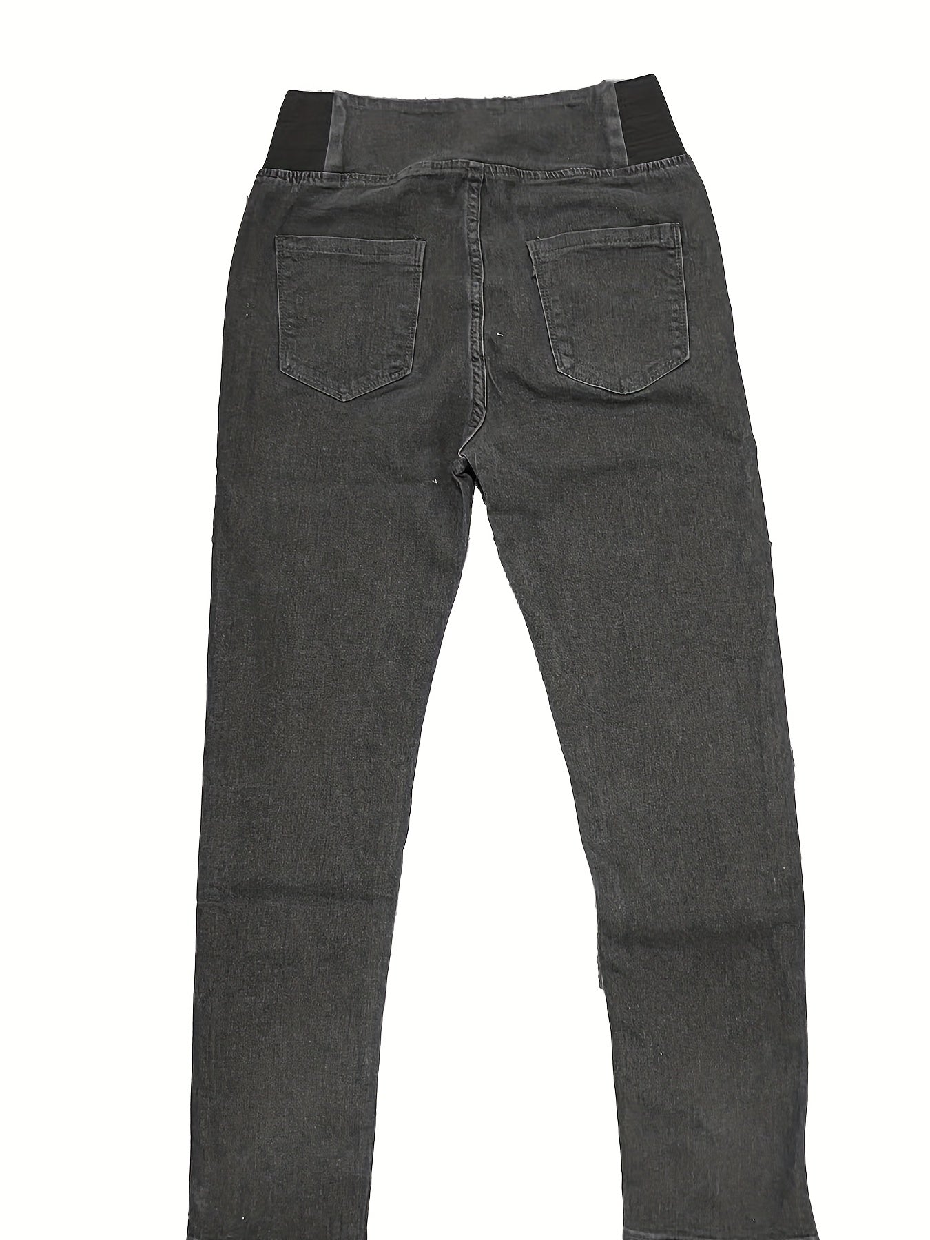 Stretchy High Waist Leggings Slim Fitting Slash Pocket Long Jeans