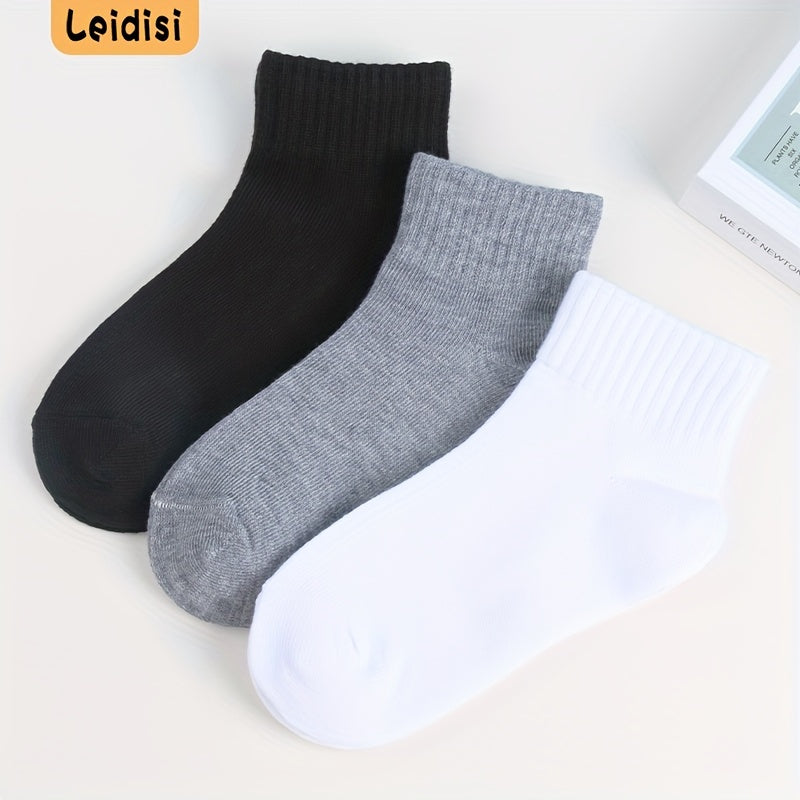 4 Pairs Kid's Sports Socks High Elastic Crew Socks