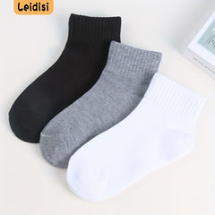 4 Pairs Kid's Sports Socks High Elastic Crew Socks