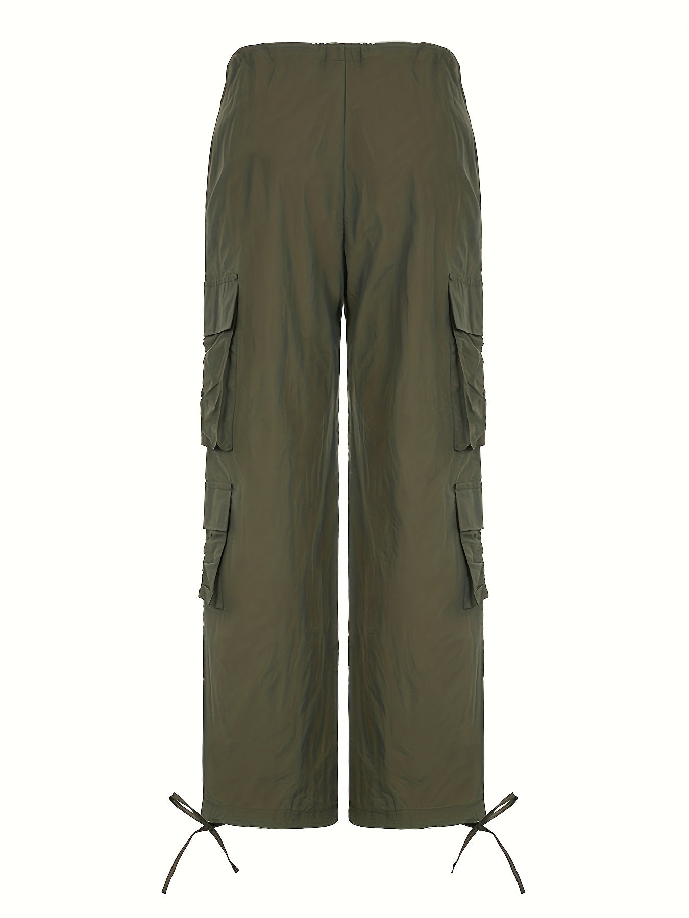 Cargo Pants Drawstring Sporty Loose Fit Activewear