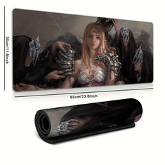 Large Princess Beauty Mouse Pad 23.7x11.8in Non-slip Rubber Washable