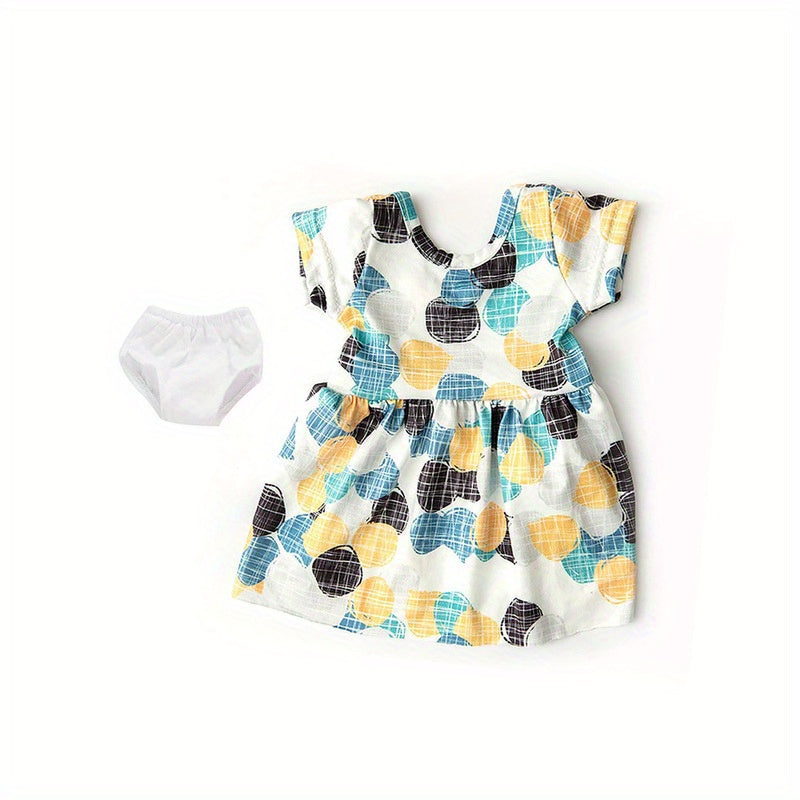 Cartoon Pattern Dress And Underwear Gift For Doll Love