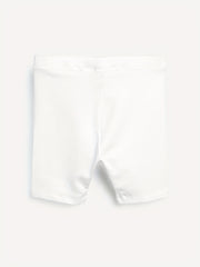2pcs Toddler Girls Solid Elastic Waist Casual Biker Shorts
