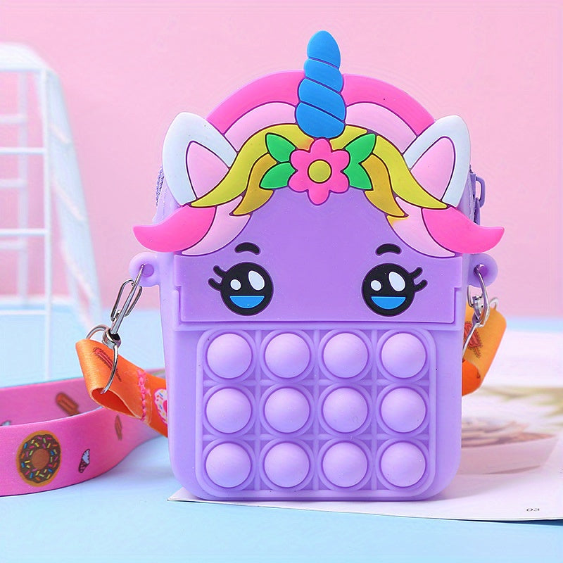 Girls Unicorn Messenger Bag Coin Purse Fidget Toy