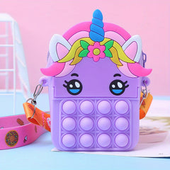 Girls Unicorn Messenger Bag Coin Purse Fidget Toy