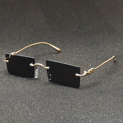 Men's Rectangle Rimless Sunglasses 5 Styles