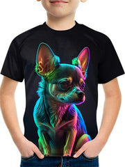 Chihuahua 3D Print Boys T-shirt Summer Kids Outgoing Clothes