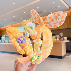 3pcs Floral Polka Dot Bow Hair Hoop Princess Hair Accessories