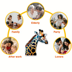 Giraffe Head Wooden Jigsaw Puzzle for Focus and Thinking Ability