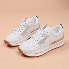 Women's Lightweight Running Shoes Lace Up Thick Bottom Casual Sneakers