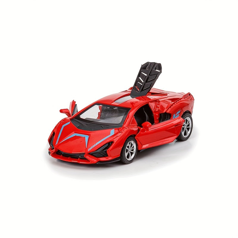 Alloy Sports Car Model Toy Ornament Pull Back Car Can Open Door Boy Toy