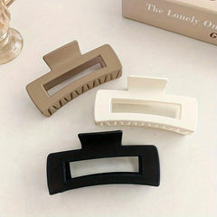 3pcs Square Matte Hair Claw Clip Non Slip Accessories