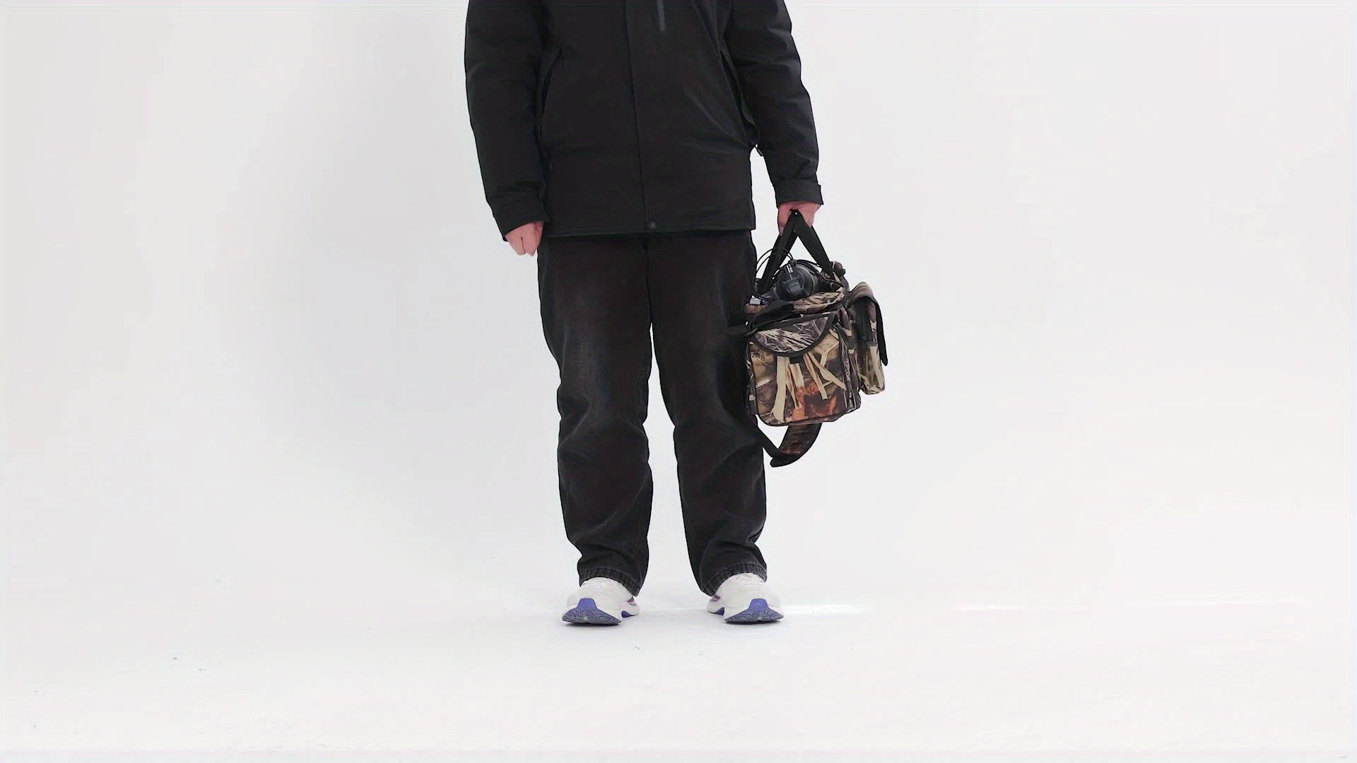 Large Capacity Fishing Bag Camouflage Crossbody Bag