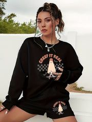 Halloween Casual Outfits Two Piece Set Women's Plus