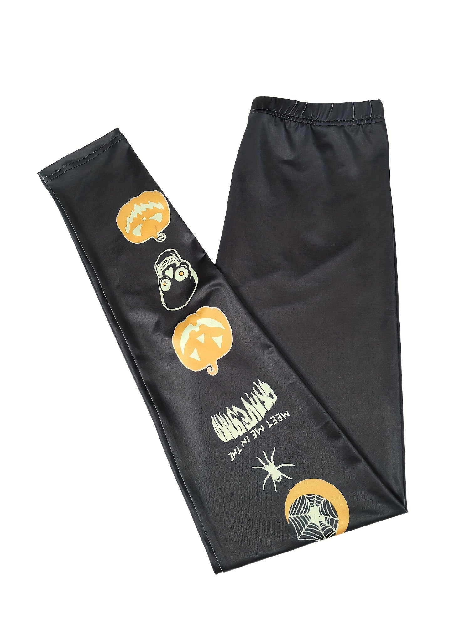 Halloween Print Skinny Leggings Butt Lifting Stretchy Leggings Women's Clothing