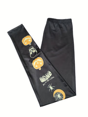 Halloween Print Skinny Leggings Butt Lifting Stretchy Leggings Women's Clothing