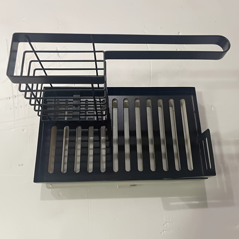 Metal Sink Caddy Kitchen Organizer with Drain Tray