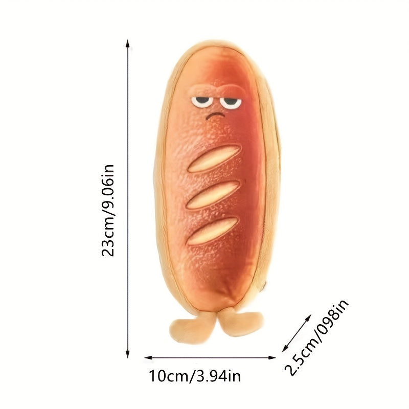 Fun Simulation Bread Pencil Case Cartoon Funny Emojis Storage Bag