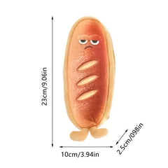 Fun Simulation Bread Pencil Case Cartoon Funny Emojis Storage Bag