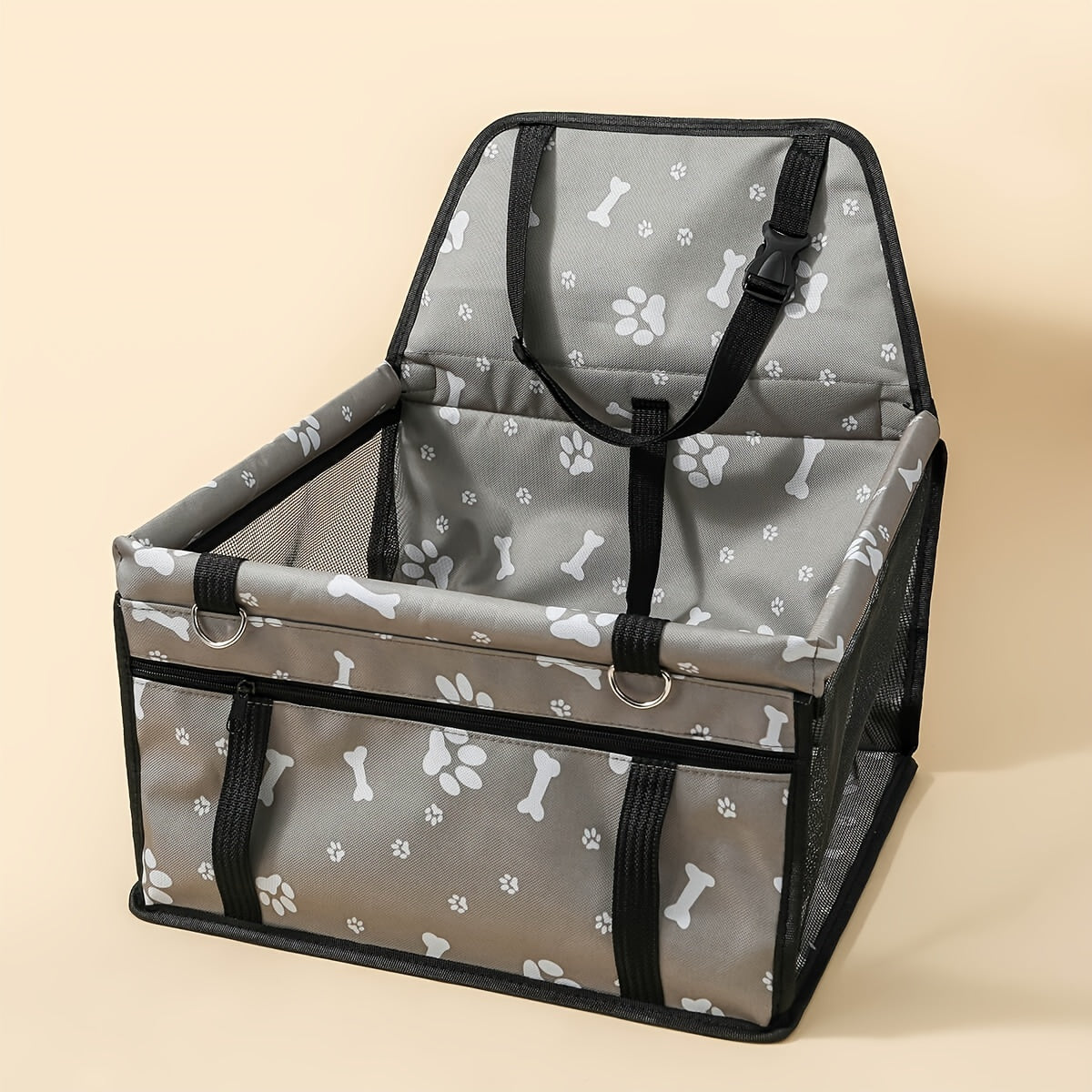 Breathable Oxford Pet Dog Car Booster Seat Soft Washable Travel Carrier Cage