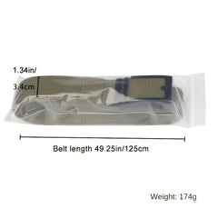 Men's Adjustable Nylon Ratchet Belt with Extension Buckle