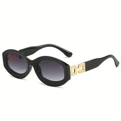 Y2K Oval Sunglasses Gradient Photo Booth Props Glasses UV400