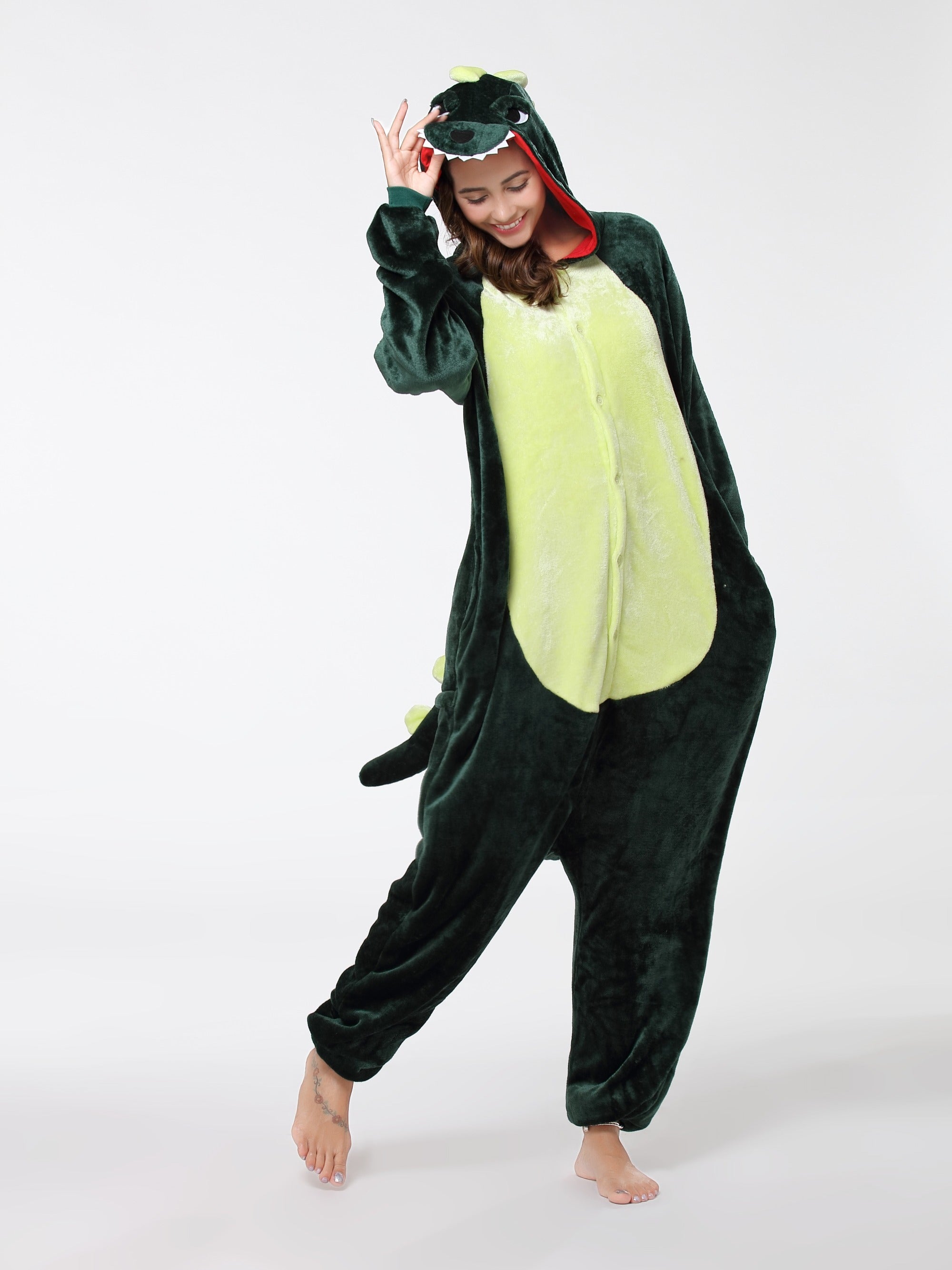 Women's Dino Cosplay Pajamas Costume