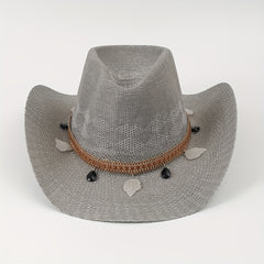 Unisex Sunshade Straw Hat for Summer Beach Travel