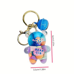 Graffiti Bear Keychain Car Key Pendant Small Gift
