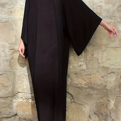 Retro Abaya Dress Women's Plus Batwing Sleeve Maxi Loose Dress