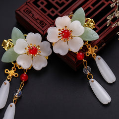 Ancient Hanfu Hair Clips Chinese Style Flower Tassel Hair