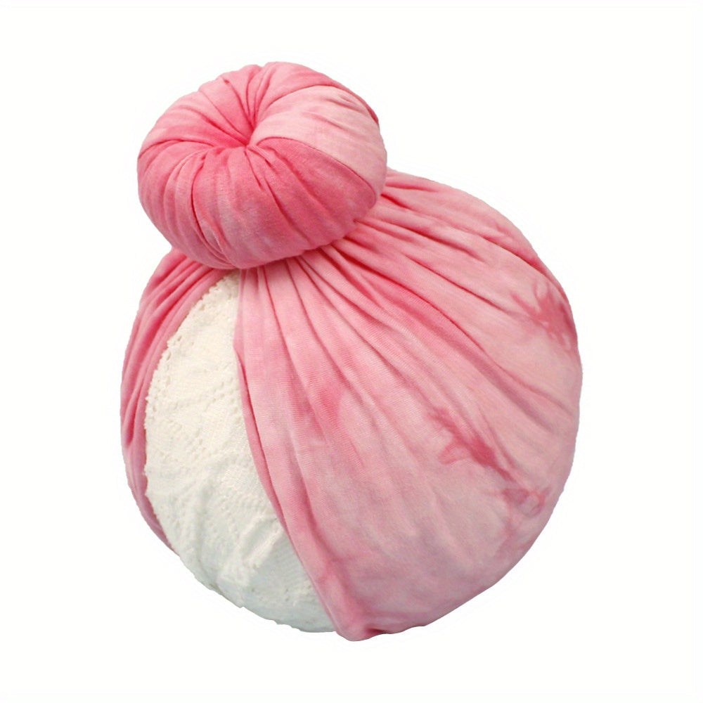 Summer Baby Boho Tie Dye Donut Pullover Hat