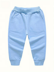 Boys Active Cotton Sweatpants Elastic Waist Sports Pants