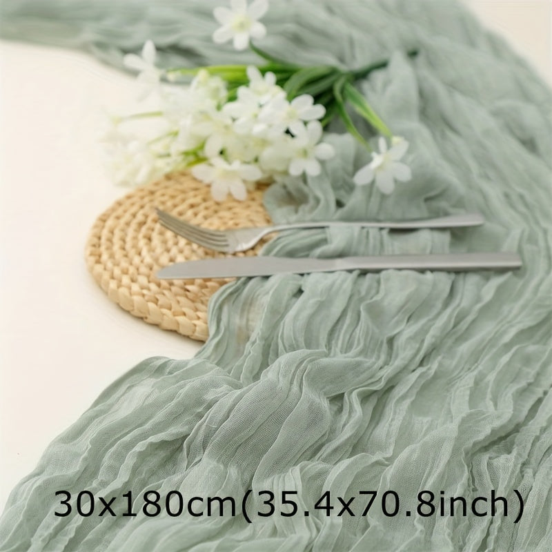 Boho Gauze Table Runner for Wedding Thanksgiving Christmas
