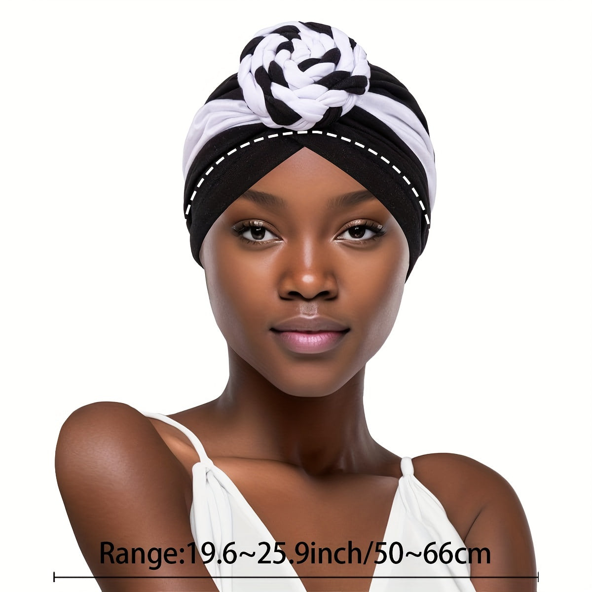 Pleated Hijab Hat Women Turban Cap Block Head Wrap Elastic Headscarf